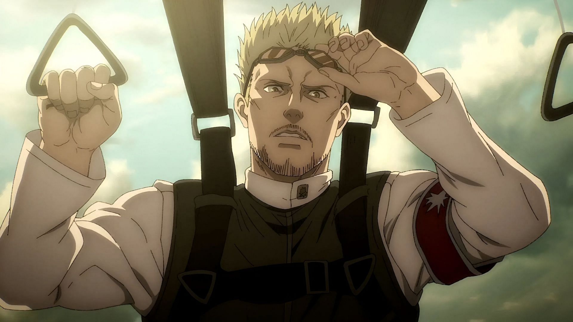 One of the morally grey anime villains, Reiner Braun (Image via MAPPA)